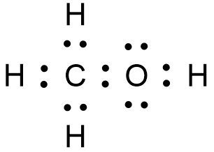 Figure 1. Lewis structure of methanol. 